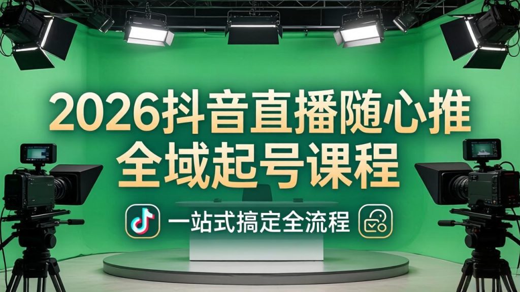 2026抖音直播随心推全域起号课程：一站式搞定直播起号、稳号、放量全流程(更新4月-资源教程须哥