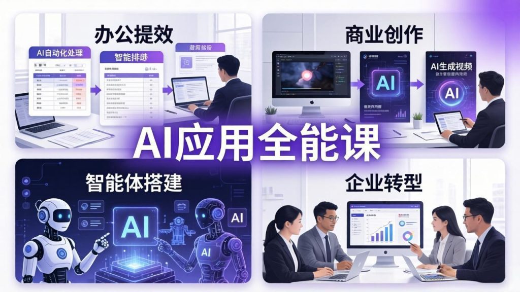 AIGC 应用师全能课-更新：办公提效、商业创作、智能体搭建、企业转型，一站式学会AI应用-资源教程须哥
