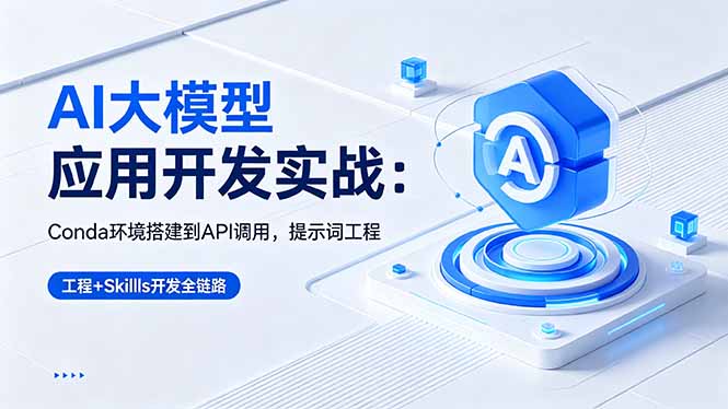 AI 大模型应用开发实战:Conda环境搭建到API调用,提示词工程+Skills开发全链路-资源教程须哥