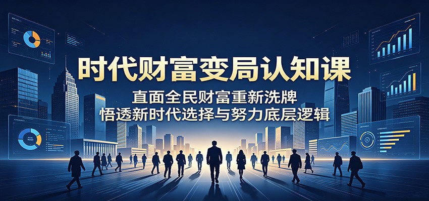 时代财富变局认知课：直面全民财富重新洗牌，悟透新时代选择与努力底层逻辑-资源教程须哥