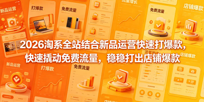 2026淘系全站结合新品运营快速打爆款，快速撬动免费流量，稳稳打出店铺爆款(更新5月12日)-资源教程须哥