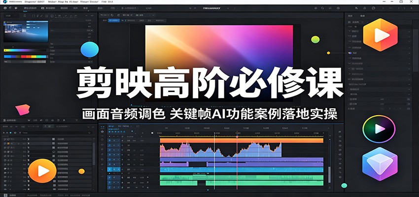 剪映高阶必修课：画面音频调色，关键帧AI功能案例落地实操-资源教程须哥