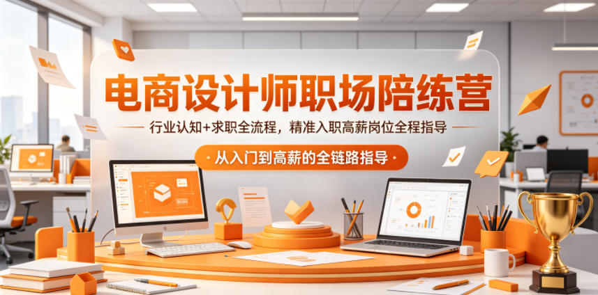 电商设计师职场陪练营，行业认知+求职全流程，精准入职高薪岗位全程指导-资源教程须哥