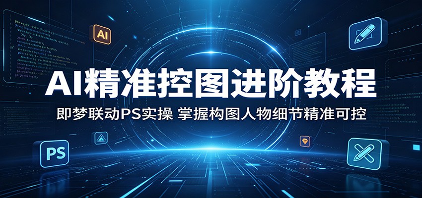AI精准控图进阶教程：即梦联动PS实操，掌握构图人物细节精准可控-资源教程须哥