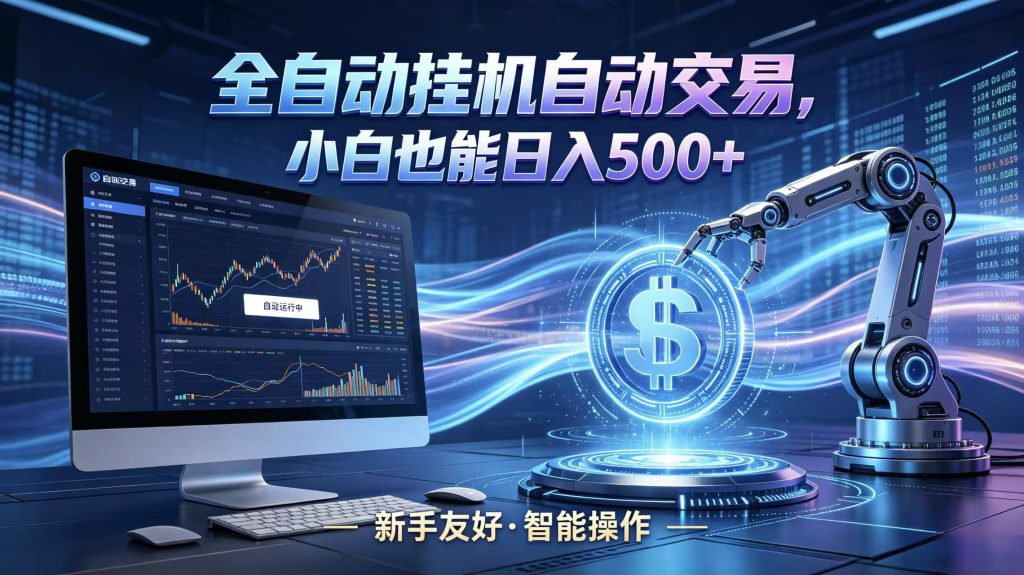全新智能化交易助手，傻瓜式操作，小白也能快速上手，轻松实现日入500+-资源教程须哥