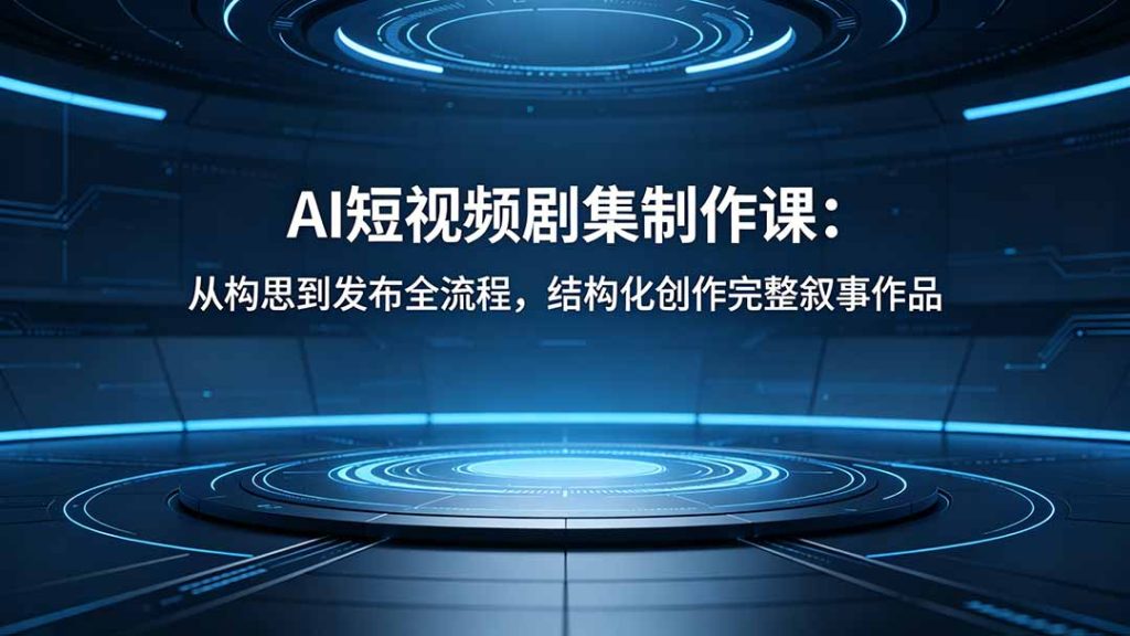 AI短视频剧集制作课：从构思到发布全流程，结构化创作完整叙事作品-资源教程须哥