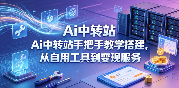 Ai中转站手把手教学搭建，从自用工具到变现服务-资源教程须哥