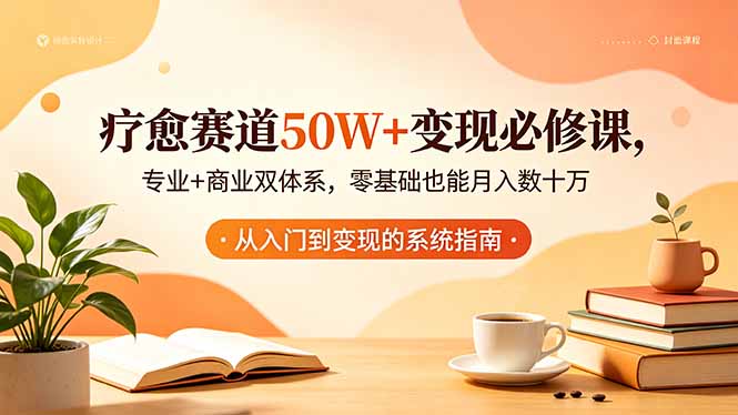 疗愈赛道50W+变现必修课,专业+商业双体系,零基础也能月入数十万-资源教程须哥