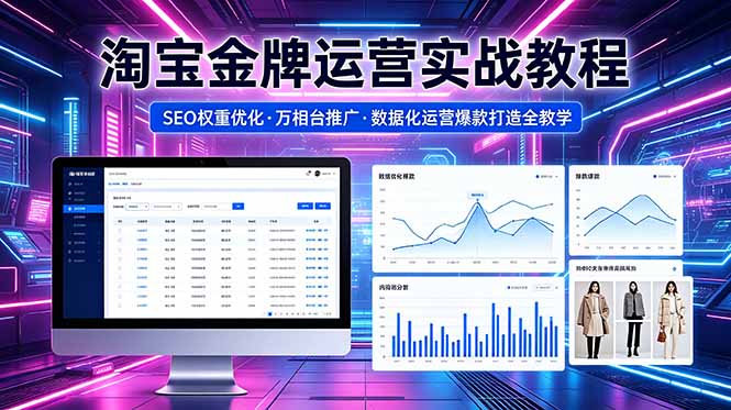 2026 淘宝金牌运营实战教程,SEO权重优化万相台推广,数据化运营爆款打造全教学-资源教程须哥
