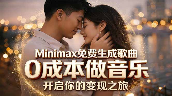 Minimax免费生成歌曲实测！0成本做音乐，说唱流行Lofi一键生成-资源教程须哥
