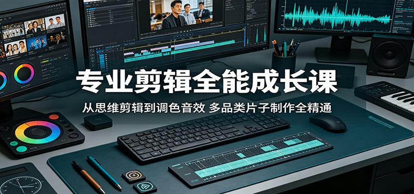专业剪辑全能成长课：从思维剪辑到调色音效，多品类片子制作全精通-资源教程须哥