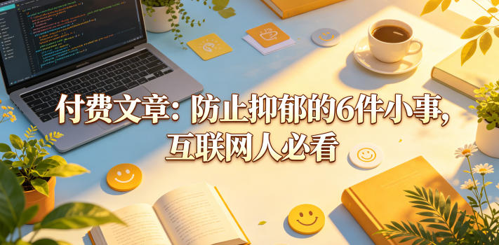 付费文章：防止抑郁的6件小事，互联网人必看！-资源教程须哥