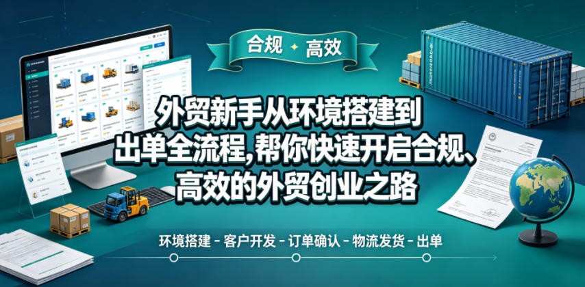 外贸新手从环境搭建到出单全流程，帮你快速开启合规、高效的外贸创业之路-资源教程须哥