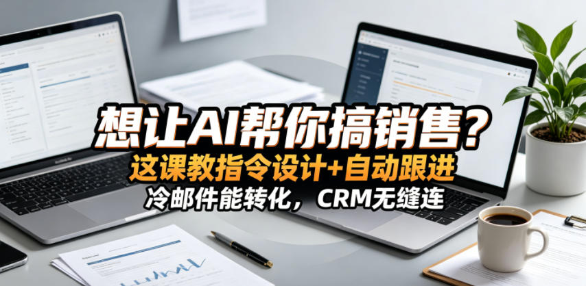 想让AI帮你搞销售？这课教指令设计+自动跟进，冷邮件能转化，CRM无缝连！【原创双语字幕】-资源教程须哥