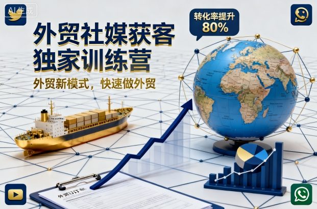 外贸社媒获客独家训练营，外贸新模式，快速做外贸(更新26年4月)-资源教程须哥