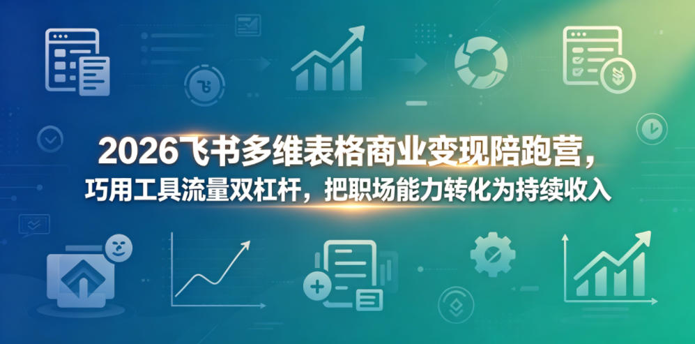 2026飞书多维表格商业变现陪跑营，巧用工具流量双杠杆，把职场能力转化为持续收入-资源教程须哥