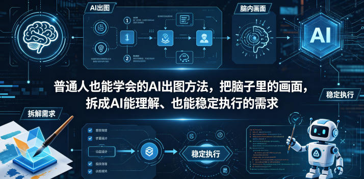 普通⼈也能学会的AI出图⽅法，把脑子里的画面，拆成AI能理解、也能稳定执行的需求【文档】-资源教程须哥