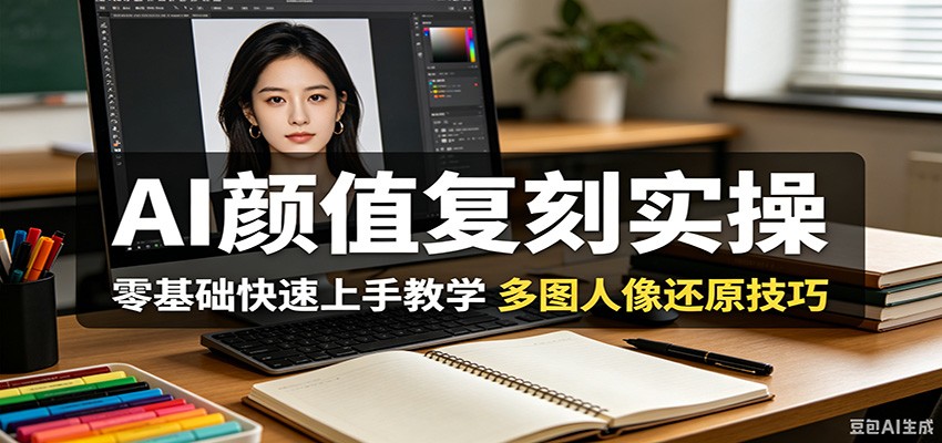 AI颜值复刻实操，零基础快速上手教学，多图人像还原技巧-资源教程须哥