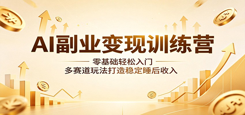AI副业变现训练营：零基础轻松入门，多赛道玩法打造稳定睡后收入-资源教程须哥