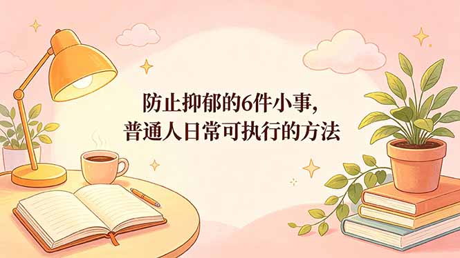 付费文章：防止抑郁的6件小事，普通人日常可执行的方法-资源教程须哥