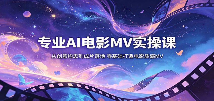 专业AI电影MV实操课：从创意构思到成片落地，零基础打造电影质感MV-资源教程须哥