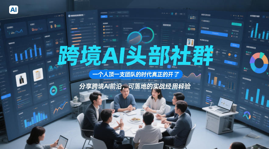 跨境AI头部社群，一个人顶一支团队的时代真正的开始了，分享跨境AI前沿，可落地的实战经验(更新5月11日)-资源教程须哥