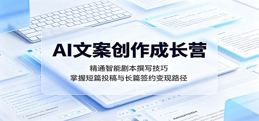 AI文案创作成长营：精通智能剧本撰写技巧，掌握短篇投稿与长篇签约变现路径-资源教程须哥